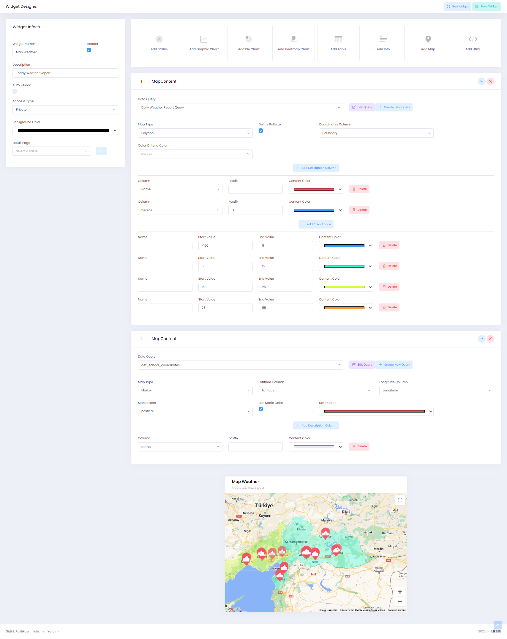 GridGreen - Dynamic widget design